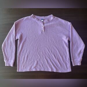 Old Navy Purple Button Henley Shirt
